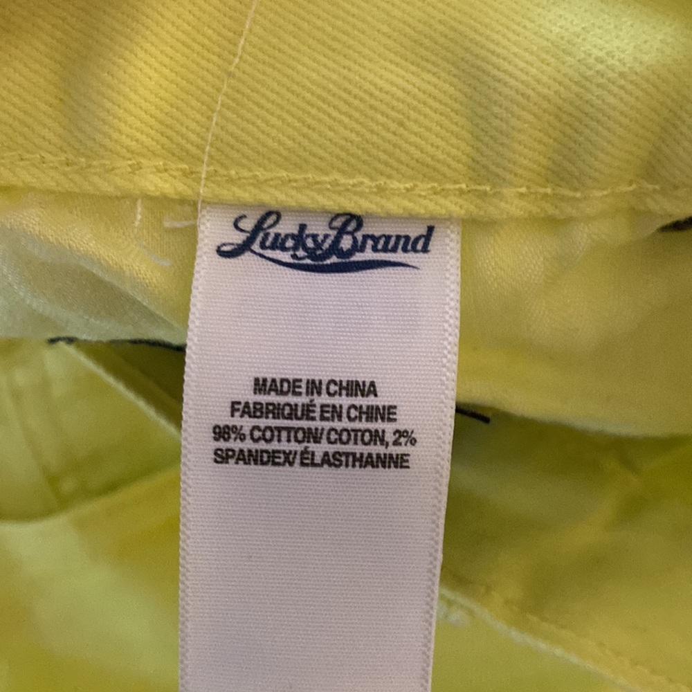 Lucky Brand Riley lemon yellow short shorts distressed hemline - Picture 7 of 8